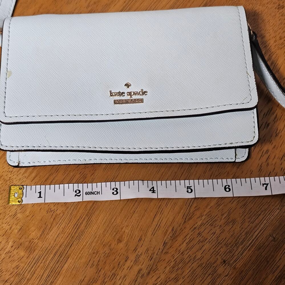 Kate Spade Small Light Blue Pastel Crossbody Purse Travel Vacation Wallet - Picture 6 of 6